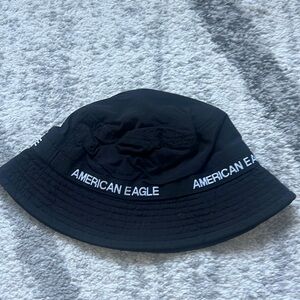 American Eagle Black Bucket Hat